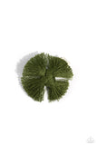 Tasseled Terrace - Green Hair Clip - Paparazzi Accessories Hair Clip Bedazzle Me Pretty Mobile Fashion Boutique