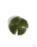 Tasseled Terrace - Green Hair Clip - Paparazzi Accessories Hair Clip Bedazzle Me Pretty Mobile Fashion Boutique