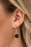 Tasseled Tranquility - Black Necklace - Paparazzi Accessories Necklace Bedazzle Me Pretty Mobile Fashion Boutique
