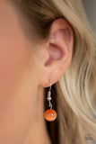 Tasseled Tranquility - Orange Necklace - Paparazzi Accessories Necklace Bedazzle Me Pretty Mobile Fashion Boutique