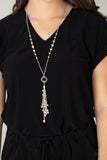 Tasseled Treasure - Brown Necklace - Paparazzi Accessories Necklace Bedazzle Me Pretty Mobile Fashion Boutique