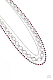 Tasteful Tiers - Pink Necklace - Paparazzi Accessories Necklace Bedazzle Me Pretty Mobile Fashion Boutique