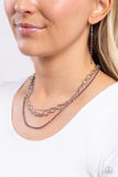 Tasteful Tiers - Pink Necklace - Paparazzi Accessories Necklace Bedazzle Me Pretty Mobile Fashion Boutique