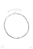 Tasteful Triangles - Pink Necklace - Paparazzi Accessories Necklace Bedazzle Me Pretty Mobile Fashion Boutique