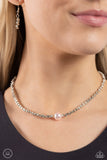 Tasteful Triangles - Pink Necklace - Paparazzi Accessories Necklace Bedazzle Me Pretty Mobile Fashion Boutique
