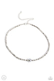 Tasteful Triangles - Silver Necklace - Paparazzi Accessories Necklace Bedazzle Me Pretty Mobile Fashion Boutique