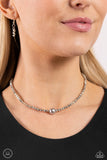 Tasteful Triangles - Silver Necklace - Paparazzi Accessories Necklace Bedazzle Me Pretty Mobile Fashion Boutique