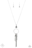 Tastefully Tasseled - Silver Necklace - Paparazzi Accessories Necklace Bedazzle Me Pretty Mobile Fashion Boutique