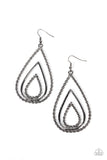 Tastefully Twisty - Black Earrings - Paparazzi Accessories Earrings Bedazzle Me Pretty Mobile Fashion Boutique