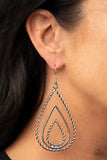 Tastefully Twisty - Silver Earrings - Paparazzi Accessories Earrings Bedazzle Me Pretty Mobile Fashion Boutique
