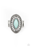 Tea Light Twinkle - Blue Ring - Paparazzi Accessories Ring Bedazzle Me Pretty Mobile Fashion Boutique