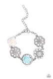 Tea Party Theme - Blue Bracelet - Paparazzi Accessories Bracelet Bedazzle Me Pretty Mobile Fashion Boutique