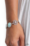 Tea Party Theme - Blue Bracelet - Paparazzi Accessories Bracelet Bedazzle Me Pretty Mobile Fashion Boutique