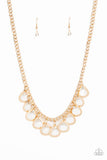 TEAR-rifically Twinkling - Gold Necklace - Paparazzi Accessories Necklace Bedazzle Me Pretty Mobile Fashion Boutique