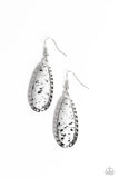 TEARDROP-Dead Dynasty - White Earrings - Paparazzi Accessories Earrings Bedazzle Me Pretty Mobile Fashion Boutique