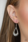 Teardrop Envy - Silver Necklace - Paparazzi Accessories Necklace Bedazzle Me Pretty Mobile Fashion Boutique