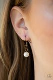Teardrop Serenity - Brass Necklace - Paparazzi Accessories Necklace Bedazzle Me Pretty Mobile Fashion Boutique