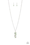 Teardrop Serenity - Green Necklace - Paparazzi Accessories Necklace Bedazzle Me Pretty Mobile Fashion Boutique