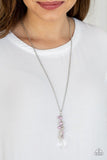 Teardrop Serenity - Purple Necklace - Paparazzi Accessories Necklace Bedazzle Me Pretty Mobile Fashion Boutique