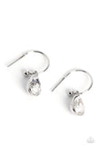 Teardrop Tassel - White Earrings - Paparazzi Accessories Earrings Bedazzle Me Pretty Mobile Fashion Boutique