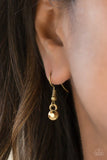 Teardrop Tease - Brass Necklace - Paparazzi Accessories Necklace Bedazzle Me Pretty Mobile Fashion Boutique