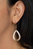 Teardrop Tempest - Gold Necklace - Paparazzi Accessories Necklace Bedazzle Me Pretty Mobile Fashion Boutique