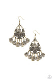 Teardrop Tempo - Brass Earrings - Paparazzi Accessories Earrings Bedazzle Me Pretty Mobile Fashion Boutique