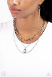 Teardrop Tiers - Green Necklace - Paparazzi Accessories Necklace Bedazzle Me Pretty Mobile Fashion Boutique