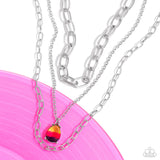 Teardrop Tiers - Multi Necklace - Paparazzi Accessories Necklace Bedazzle Me Pretty Mobile Fashion Boutique