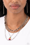 Teardrop Tiers - Multi Necklace - Paparazzi Accessories Necklace Bedazzle Me Pretty Mobile Fashion Boutique