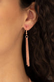 Teardrop Timelessness - Copper Necklace - Paparazzi Accessories Necklace Bedazzle Me Pretty Mobile Fashion Boutique