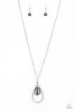 Teardrop Tranquility - Black Necklace - Paparazzi Accessories Necklace Bedazzle Me Pretty Mobile Fashion Boutique