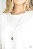 Teardrop Tranquility - Black Necklace - Paparazzi Accessories Necklace Bedazzle Me Pretty Mobile Fashion Boutique