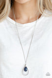 Teardrop Tranquility - Blue Necklace - Paparazzi Accessories Necklace Bedazzle Me Pretty Mobile Fashion Boutique