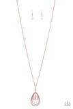 Teardrop Tranquility - Copper Necklace - Paparazzi Accessories Necklace Bedazzle Me Pretty Mobile Fashion Boutique