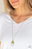 Teardrop Tranquility - Green Necklace - Paparazzi Accessories Necklace Bedazzle Me Pretty Mobile Fashion Boutique
