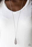 Teardrop Treasure - Purple Necklace - Paparazzi Accessories Necklace Bedazzle Me Pretty Mobile Fashion Boutique