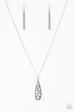 Teardrop Treasure - White Necklace - Paparazzi Accessories Necklace Bedazzle Me Pretty Mobile Fashion Boutique