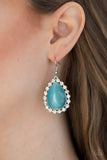 Teardrop Trendsetter - Blue Earrings - Paparazzi Accessories Earrings Bedazzle Me Pretty Mobile Fashion Boutique