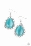 Teardrop Trendsetter - Blue Earrings - Paparazzi Accessories Earrings Bedazzle Me Pretty Mobile Fashion Boutique