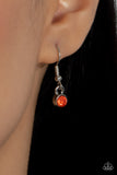 Tearoom Twinkle - Orange Necklace - Paparazzi Accessories Necklace Bedazzle Me Pretty Mobile Fashion Boutique