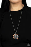 Tearoom Twinkle - Orange Necklace - Paparazzi Accessories Necklace Bedazzle Me Pretty Mobile Fashion Boutique