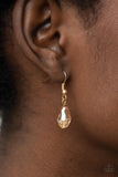 Teasable Teardrops - Gold Necklace - Paparazzi Accessories Necklace Bedazzle Me Pretty Mobile Fashion Boutique
