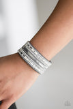 Teasingly Tomboy - Silver Bracelet - Paparazzi Accessories Bracelet Bedazzle Me Pretty Mobile Fashion Boutique