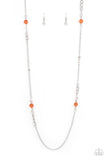 Teasingly Trendy - Orange Necklace - Paparazzi Accessories Necklace Bedazzle Me Pretty Mobile Fashion Boutique