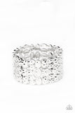 Tectonic Texture - Silver Bracelet - Paparazzi Accessories Bracelet Bedazzle Me Pretty Mobile Fashion Boutique
