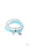 Teenage DREAMER - Blue Bracelet - Paparazzi Accessories Bracelet Bedazzle Me Pretty Mobile Fashion Boutique