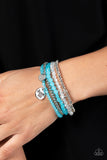 Teenage DREAMER - Blue Bracelet - Paparazzi Accessories Bracelet Bedazzle Me Pretty Mobile Fashion Boutique