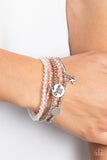 Teenage DREAMER - Orange Bracelet - Paparazzi Accessories Bracelet Bedazzle Me Pretty Mobile Fashion Boutique