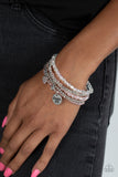 Teenage DREAMER - Pink Bracelet - Paparazzi Accessories Bracelet Bedazzle Me Pretty Mobile Fashion Boutique